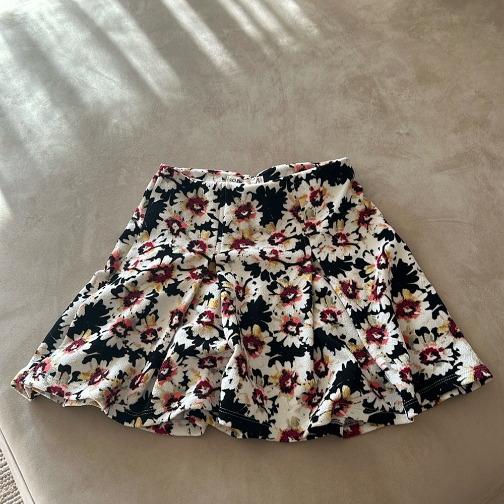 XS MINI FLORAL MINI SKIRT